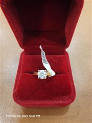 Lady's Diamond Solitaire Ring .50 CT. 10K Yellow Gold 2.5g Size:6.5